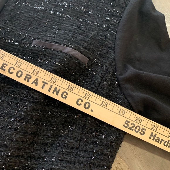 Chico’s tweed blazer size 1 medium black lined - Picture 5 of 5